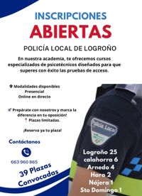 ¡CURSO ABIERTO OPOSICIÓN POLICÍA LOCAL!